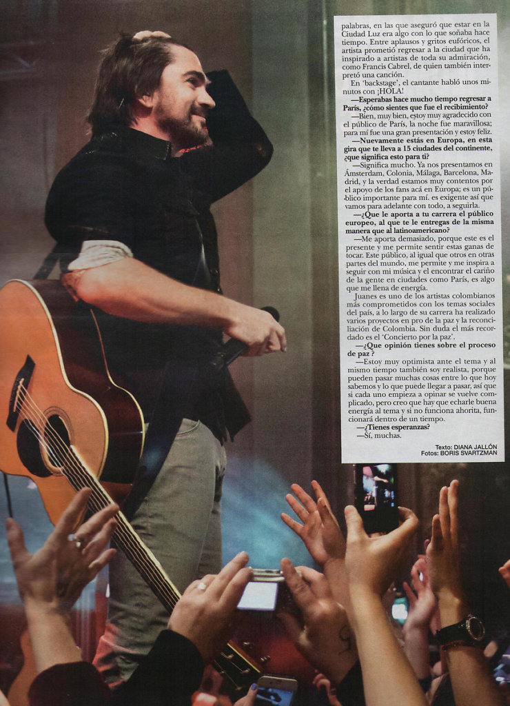 Juanes, Hola Colombia, 2012